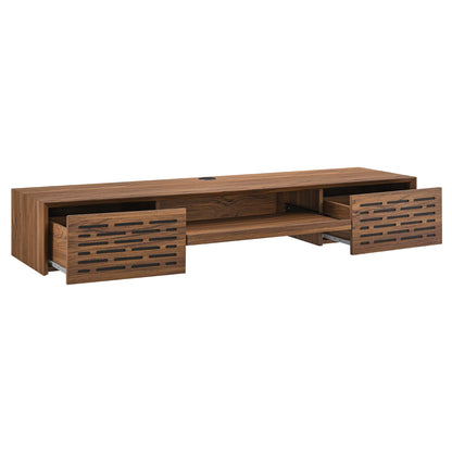 Modway Outlet Merit 60" Wall Mount Wood Office Desk by Modway  Office Furniture Furniture Walnut - EEI-5744-WAL
