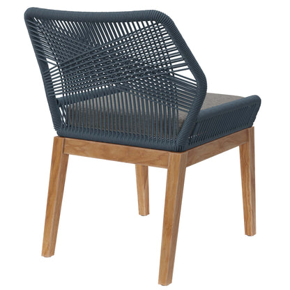 Modway - Wellspring Outdoor Patio Teak Wood Dining Chair by Modway  Outdoor Furniture Bar and Dining Gray - EEI-5747-BLU-GPH