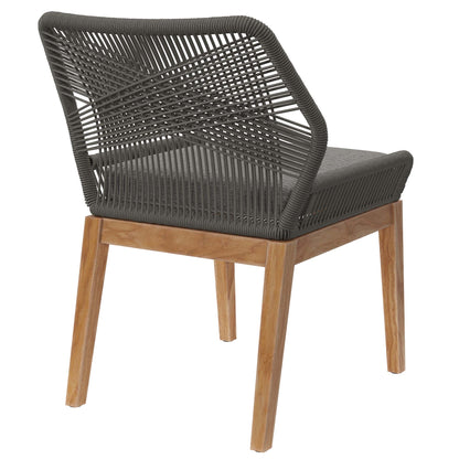 Modway - Wellspring Outdoor Patio Teak Wood Dining Chair by Modway  Outdoor Furniture Bar and Dining Gray - EEI-5747-GRY-GPH