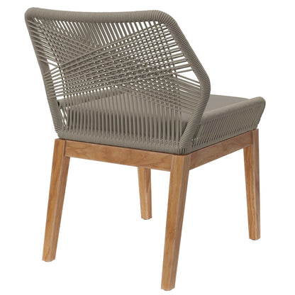 Modway - Wellspring Outdoor Patio Teak Wood Dining Chair by Modway  Outdoor Furniture Bar and Dining Gray - EEI-5747-LGR-GRG