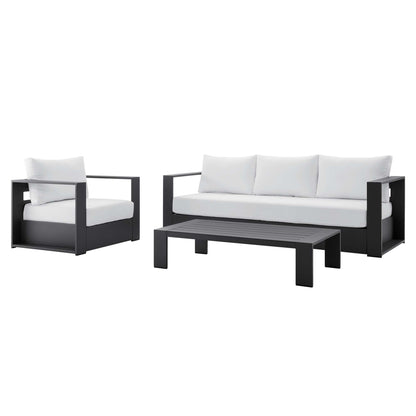 Modway - Tahoe 3-Piece Outdoor Patio Powder-Coated Aluminum Set by Modway  Outdoor Furniture Sofa Sectionals White - EEI-5748-GRY-WHI