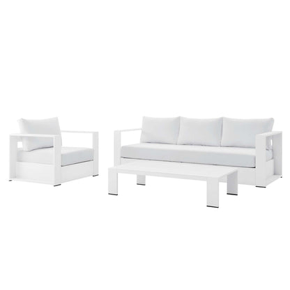 Modway - Tahoe 3-Piece Outdoor Patio Powder-Coated Aluminum Set by Modway  Outdoor Furniture Sofa Sectionals White - EEI-5748-WHI-WHI