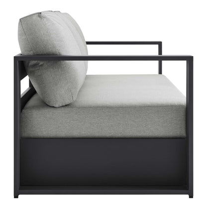 Modway - Tahoe 2-Piece Outdoor Patio Powder-Coated Aluminum Set by Modway  Outdoor Furniture Sofa Sectionals Gray - EEI-5750-GRY-GRY