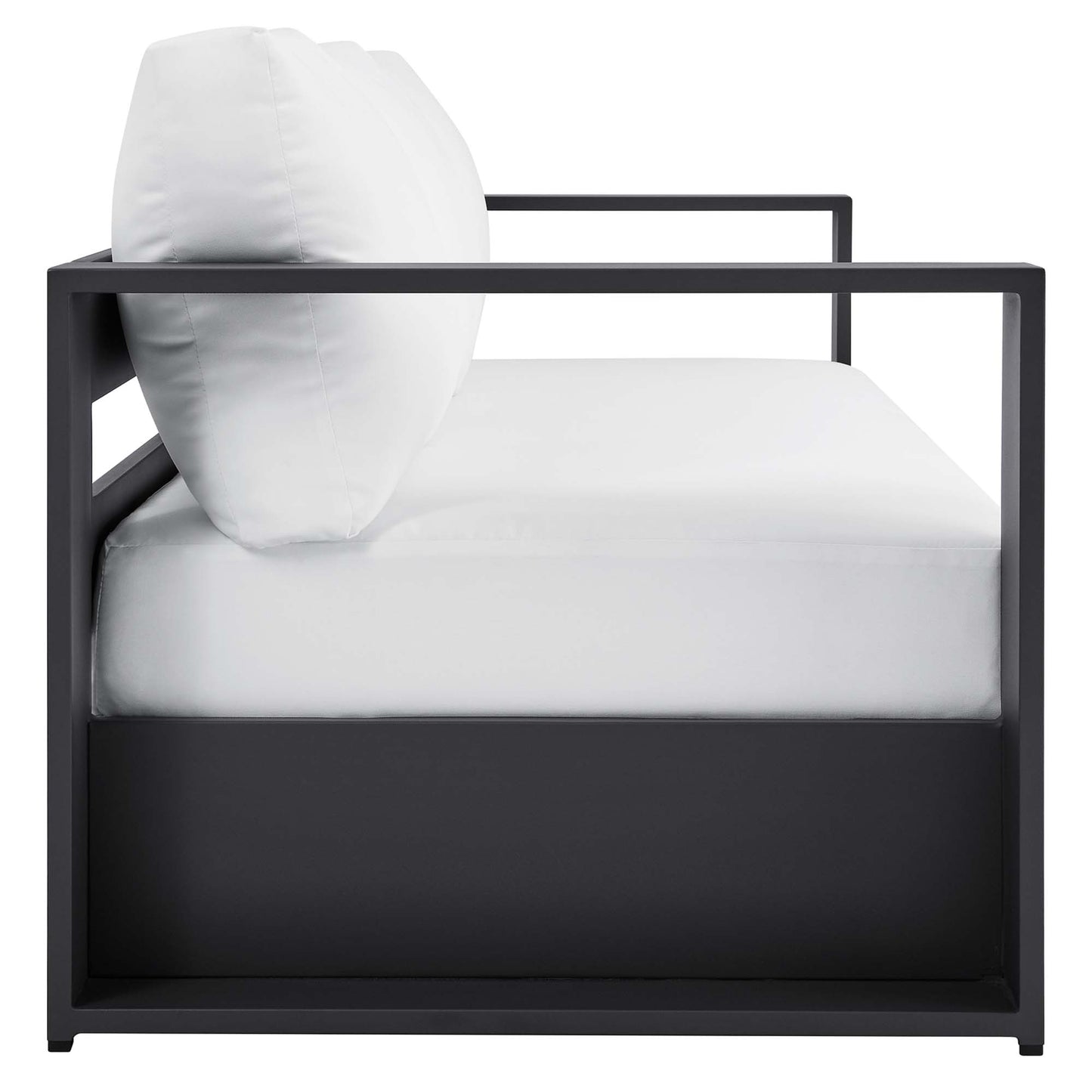 Modway - Tahoe 2-Piece Outdoor Patio Powder-Coated Aluminum Set by Modway  Outdoor Furniture Sofa Sectionals White - EEI-5750-GRY-WHI