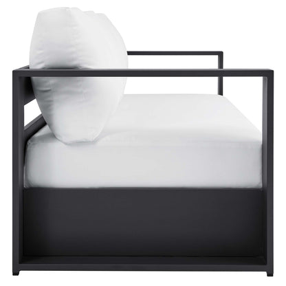 Modway - Tahoe 2-Piece Outdoor Patio Powder-Coated Aluminum Set by Modway  Outdoor Furniture Sofa Sectionals White - EEI-5750-GRY-WHI