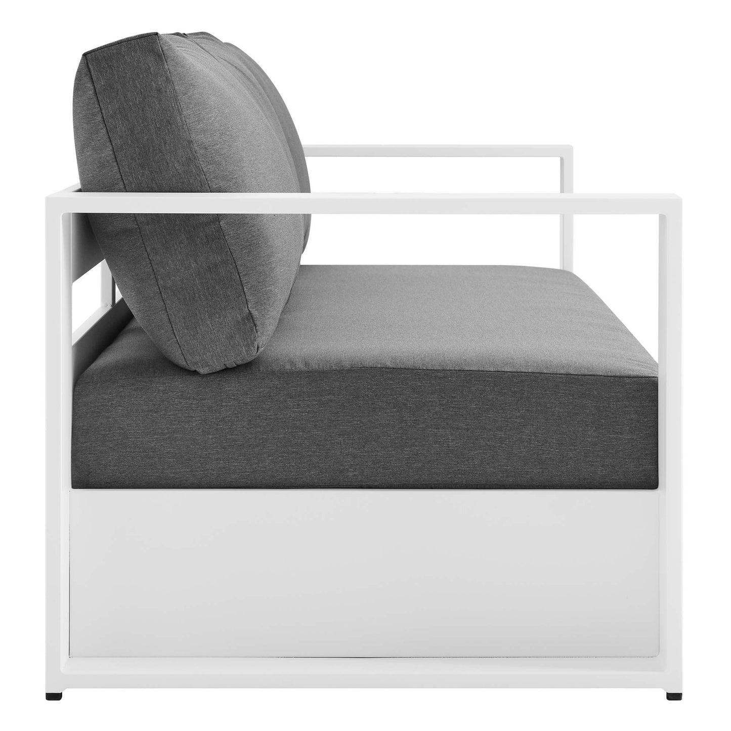 Modway - Tahoe 2-Piece Outdoor Patio Powder-Coated Aluminum Set by Modway  Outdoor Furniture Sofa Sectionals Black - EEI-5750-WHI-CHA