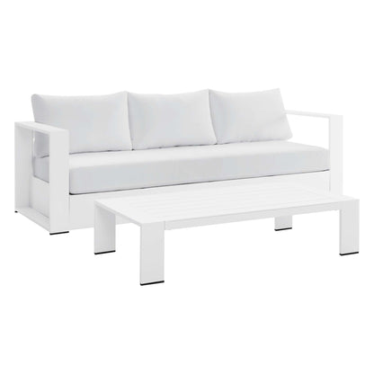 Modway - Tahoe 2-Piece Outdoor Patio Powder-Coated Aluminum Set by Modway  Outdoor Furniture Sofa Sectionals White - EEI-5750-WHI-WHI
