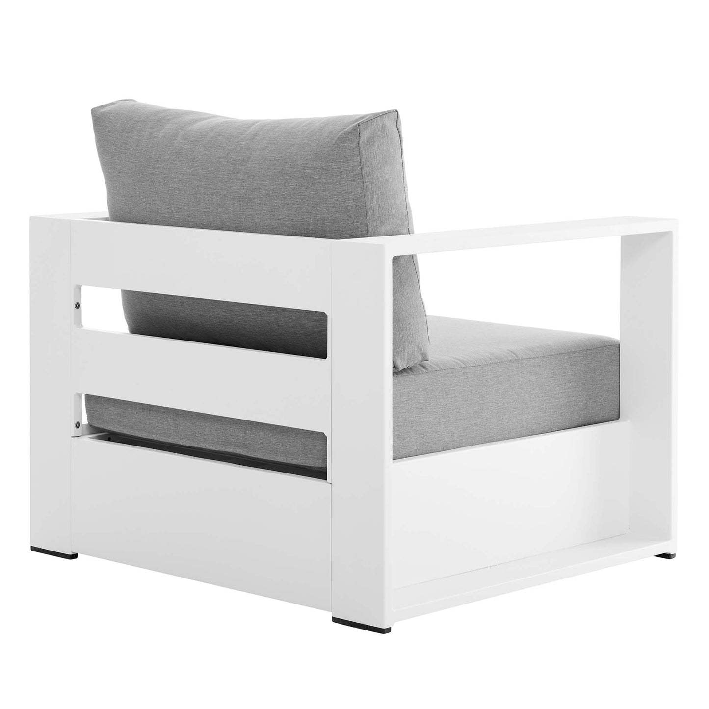 Modway - Tahoe 2-Piece Outdoor Patio Powder-Coated Aluminum Armchair Set by Modway  Outdoor Furniture Sofa Sectionals Gray - EEI-5751-WHI-GRY