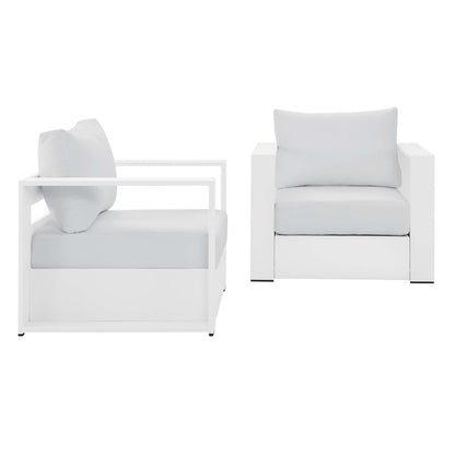 Modway - Tahoe 2-Piece Outdoor Patio Powder-Coated Aluminum Armchair Set by Modway  Outdoor Furniture Sofa Sectionals White - EEI-5751-WHI-WHI
