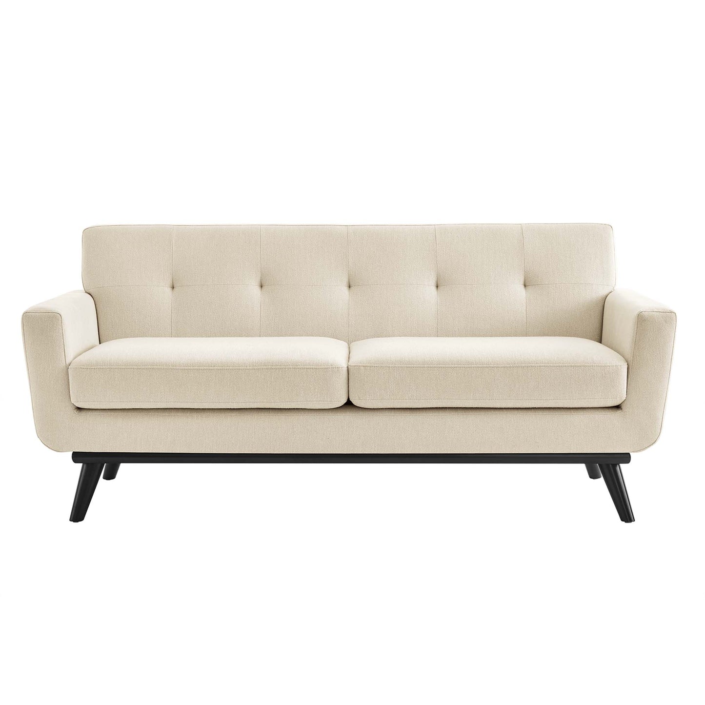 Modway Outlet Engage Herringbone Fabric Loveseat by Modway  Living Room Furniture Beige - EEI-5759-BEI
