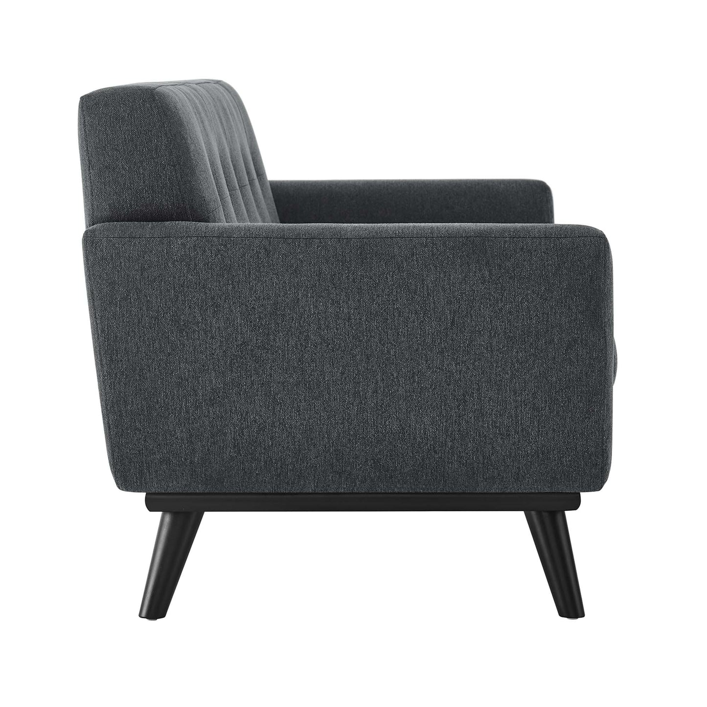 Modway Outlet Engage Herringbone Fabric Loveseat by Modway  Living Room Furniture Charcoal - EEI-5759-CHA