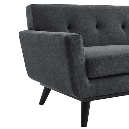 Modway Outlet Engage Herringbone Fabric Loveseat by Modway  Living Room Furniture Charcoal - EEI-5759-CHA
