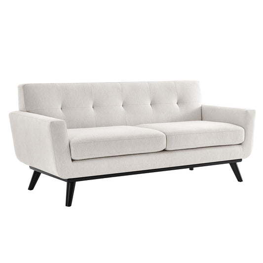 Modway Outlet Engage Herringbone Fabric Loveseat by Modway  Living Room Furniture Ivory - EEI-5759-IVO