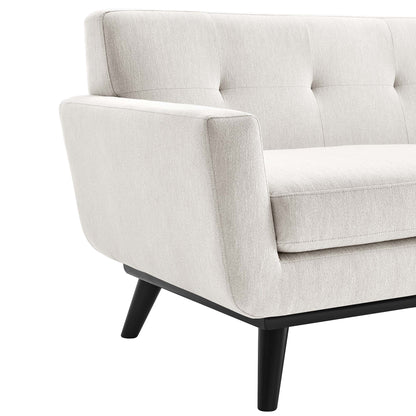 Modway Outlet Engage Herringbone Fabric Loveseat by Modway  Living Room Furniture Ivory - EEI-5759-IVO