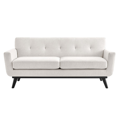 Modway Outlet Engage Herringbone Fabric Loveseat by Modway  Living Room Furniture Ivory - EEI-5759-IVO
