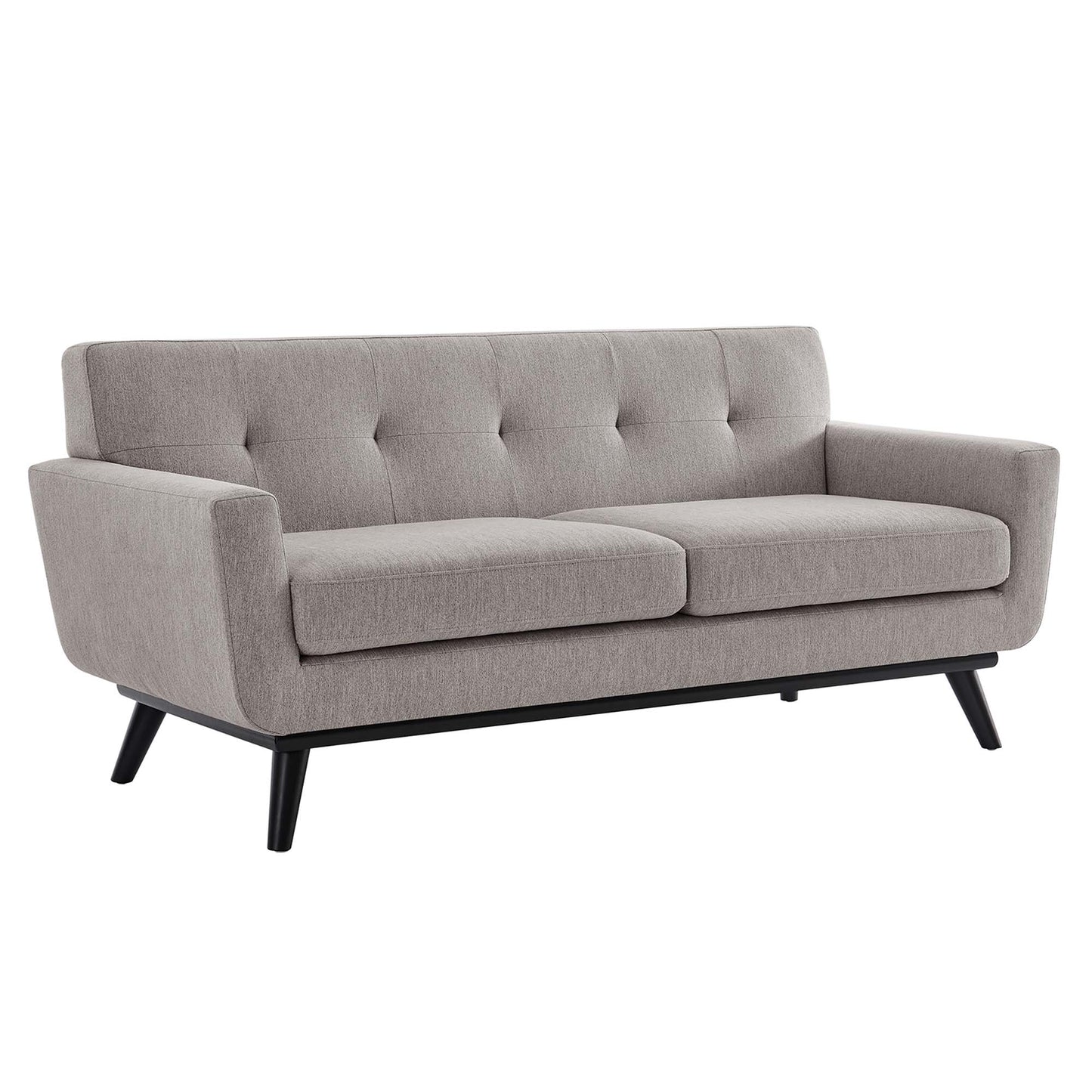 Modway Outlet Engage Herringbone Fabric Loveseat by Modway  Living Room Furniture Light Gray - EEI-5759-LGR