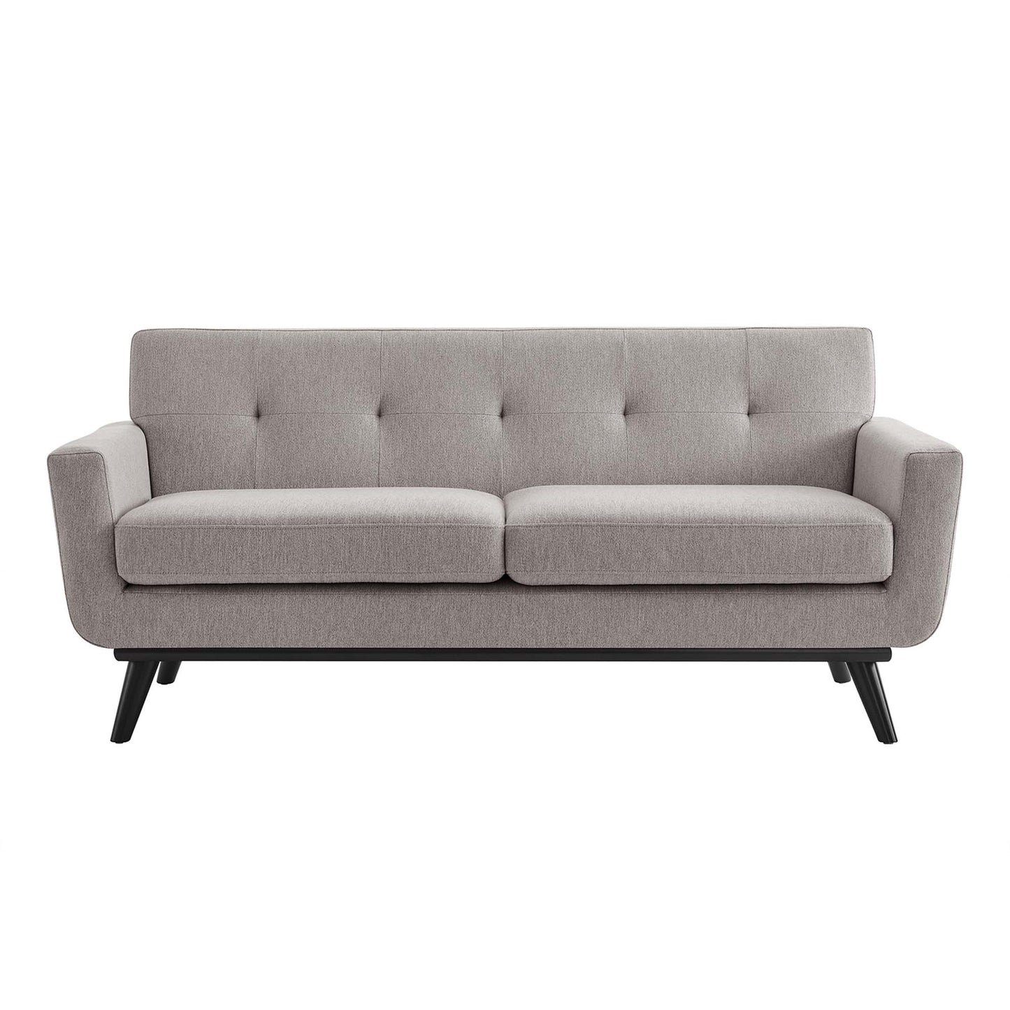 Modway Outlet Engage Herringbone Fabric Loveseat by Modway  Living Room Furniture Light Gray - EEI-5759-LGR