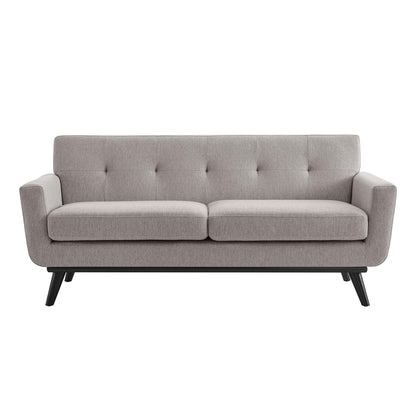 Modway Outlet Engage Herringbone Fabric Loveseat by Modway  Living Room Furniture Light Gray - EEI-5759-LGR
