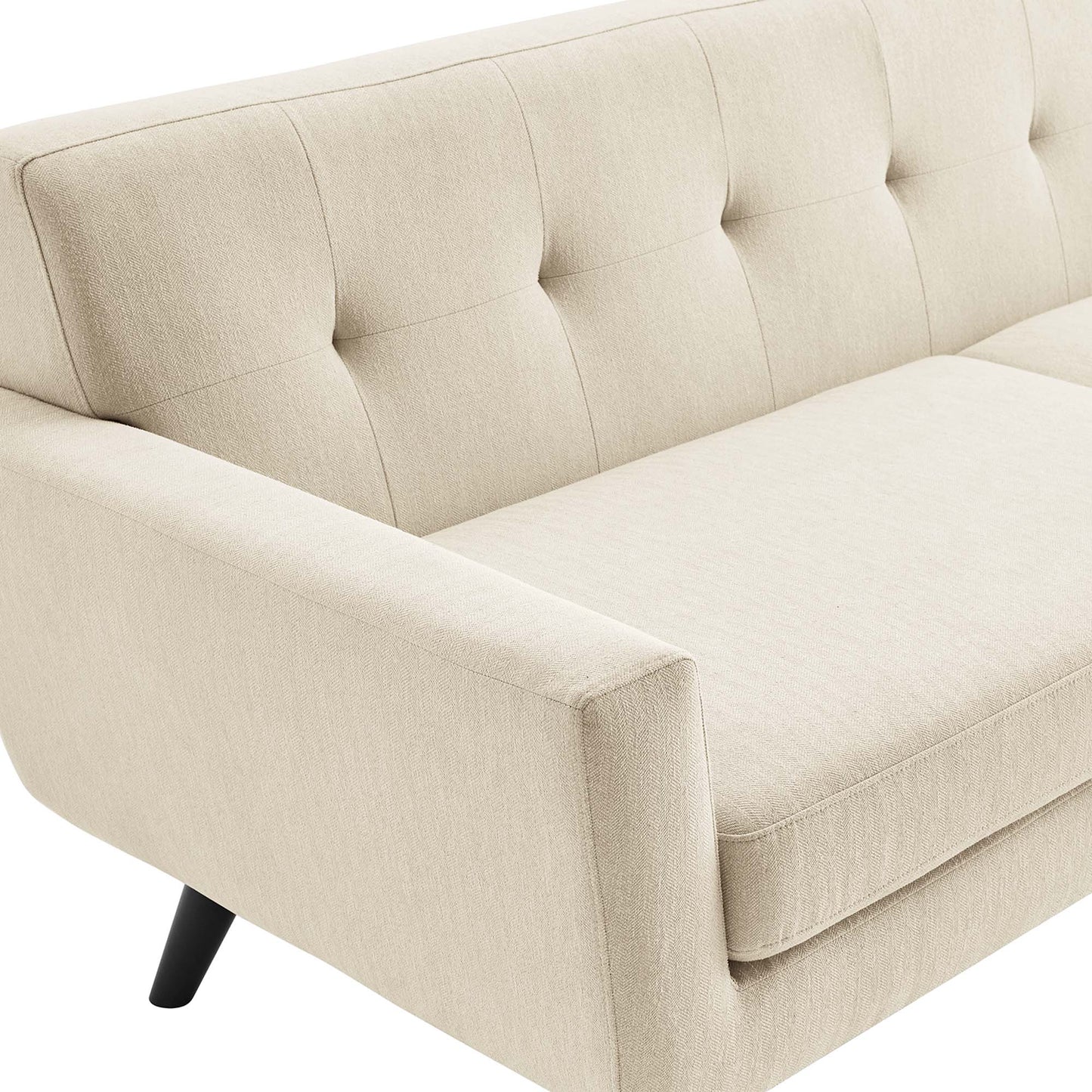 Modway Outlet Engage Herringbone Fabric Sofa by Modway  Living Room Furniture Beige - EEI-5760-BEI