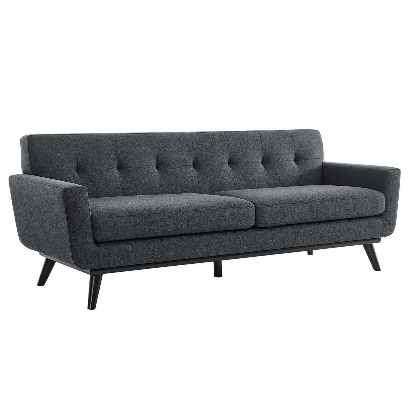 Modway Outlet Engage Herringbone Fabric Sofa by Modway  Living Room Furniture Charcoal - EEI-5760-CHA