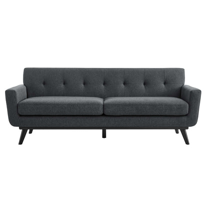 Modway Outlet Engage Herringbone Fabric Sofa by Modway  Living Room Furniture Charcoal - EEI-5760-CHA