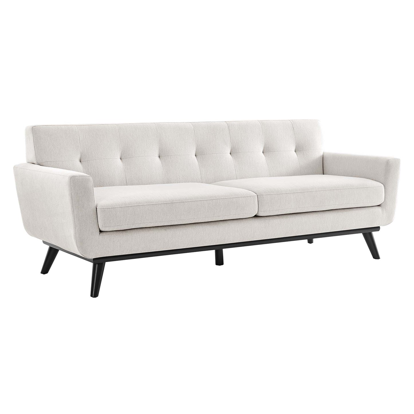 Modway Outlet Engage Herringbone Fabric Sofa by Modway  Living Room Furniture Ivory - EEI-5760-IVO