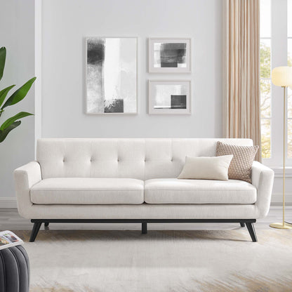Modway Outlet Engage Herringbone Fabric Sofa by Modway  Living Room Furniture Ivory - EEI-5760-IVO