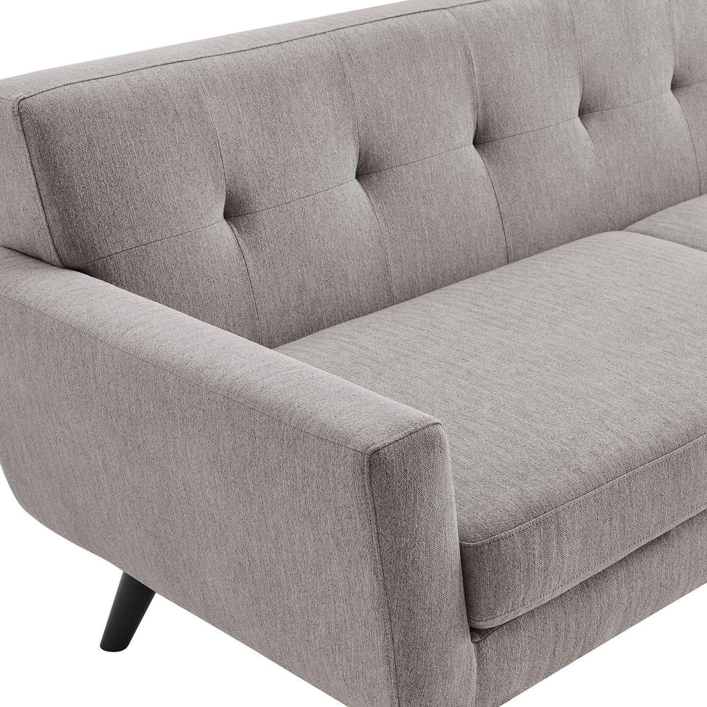 Modway Outlet Engage Herringbone Fabric Sofa by Modway  Living Room Furniture Light Gray - EEI-5760-LGR