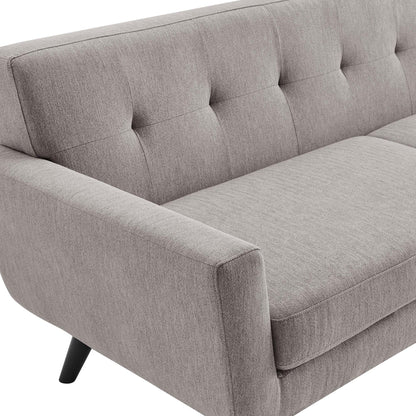 Modway Outlet Engage Herringbone Fabric Sofa by Modway  Living Room Furniture Light Gray - EEI-5760-LGR