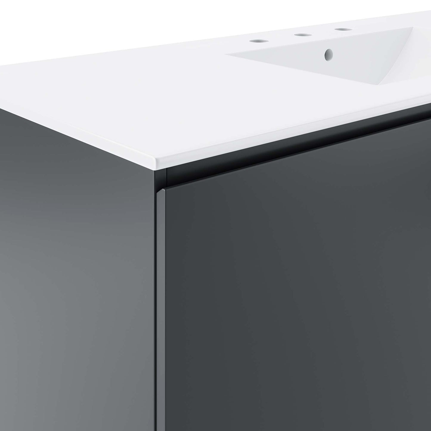 Modway Outlet Bryn 48" Wall-Mount Bathroom Vanity by Modway  Bathroom Furniture Gray White - EEI-5780-GRY-WHI