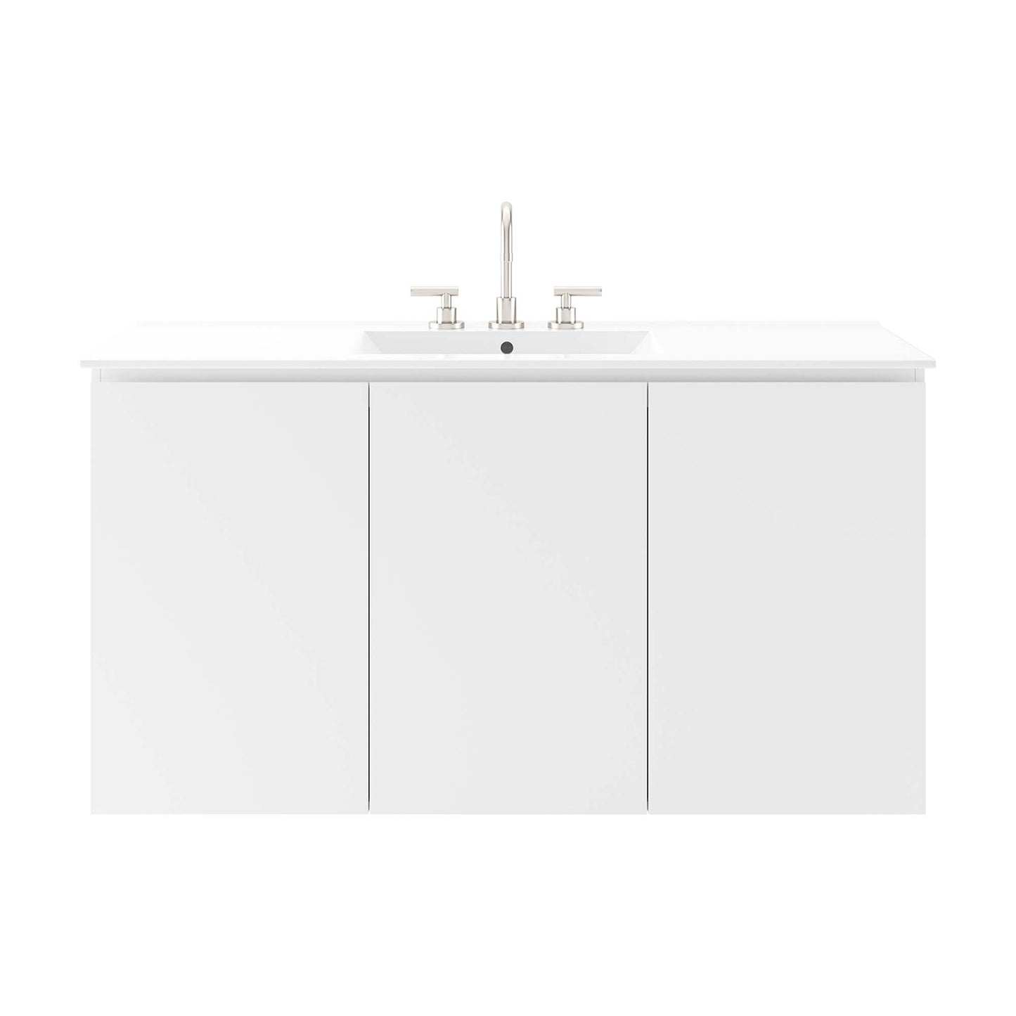 Modway Outlet Bryn 48" Wall-Mount Bathroom Vanity by Modway  Bathroom Furniture White White - EEI-5780-WHI-WHI