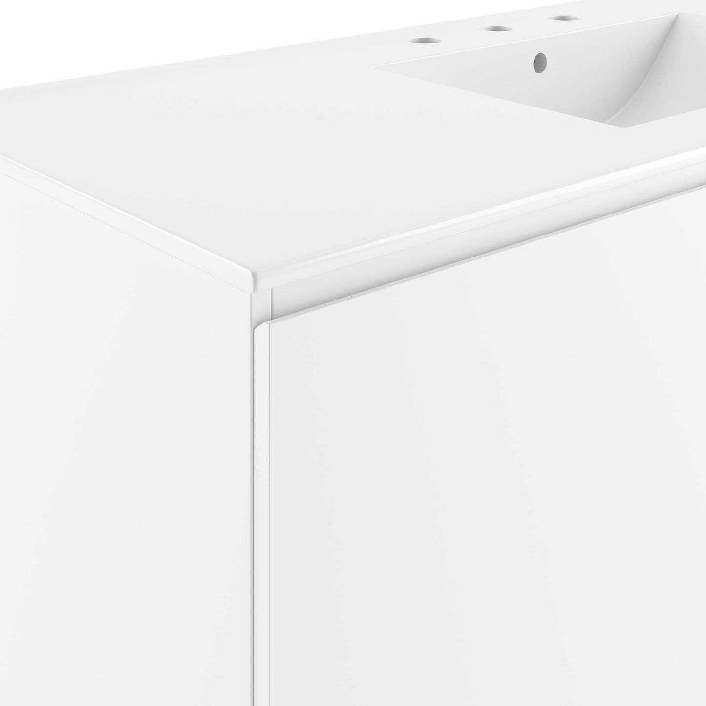 Modway Outlet Bryn 48" Wall-Mount Bathroom Vanity by Modway  Bathroom Furniture White White - EEI-5780-WHI-WHI