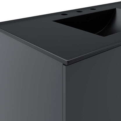 Modway - Vitality 36" Bathroom Vanity by Modway  Bathroom Vanities Black - EEI-5783-GRY-BLK