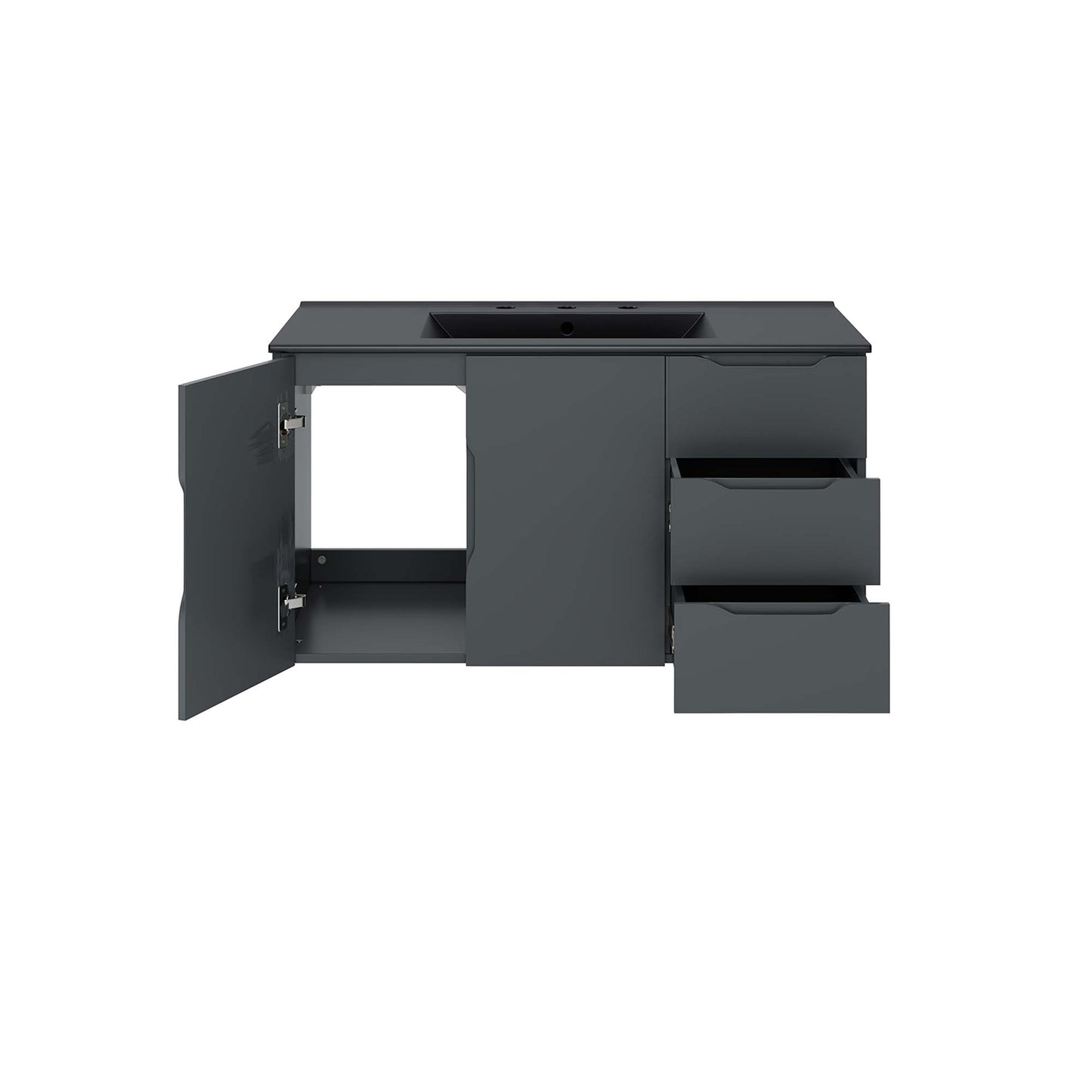 Modway - Vitality 36" Bathroom Vanity by Modway  Bathroom Vanities Black - EEI-5783-GRY-BLK