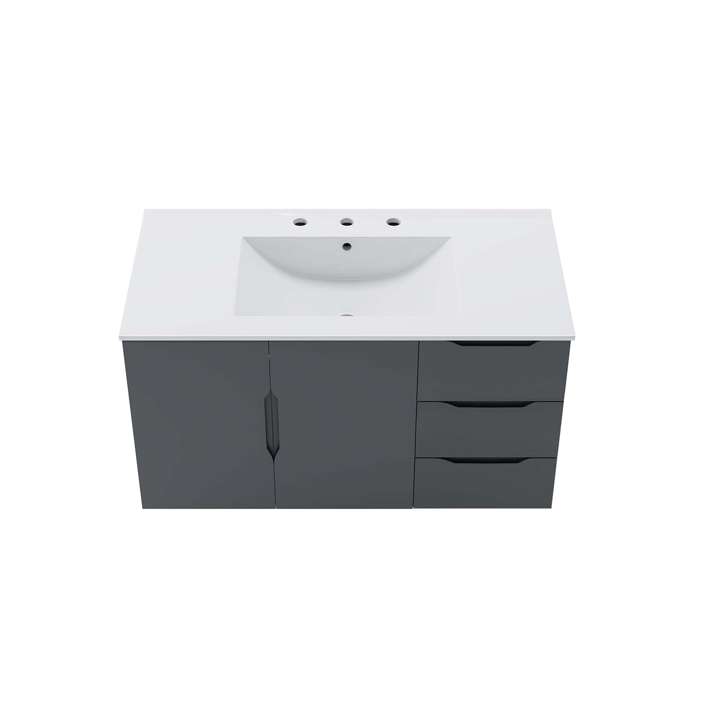 Modway - Vitality 36" Bathroom Vanity by Modway  Bathroom Vanities White - EEI-5783-GRY-WHI