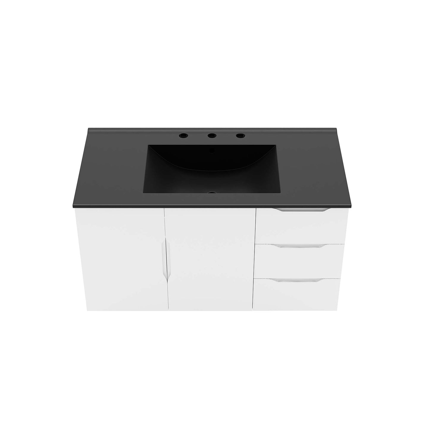 Modway - Vitality 36" Bathroom Vanity by Modway  Bathroom Vanities Black - EEI-5783-WHI-BLK