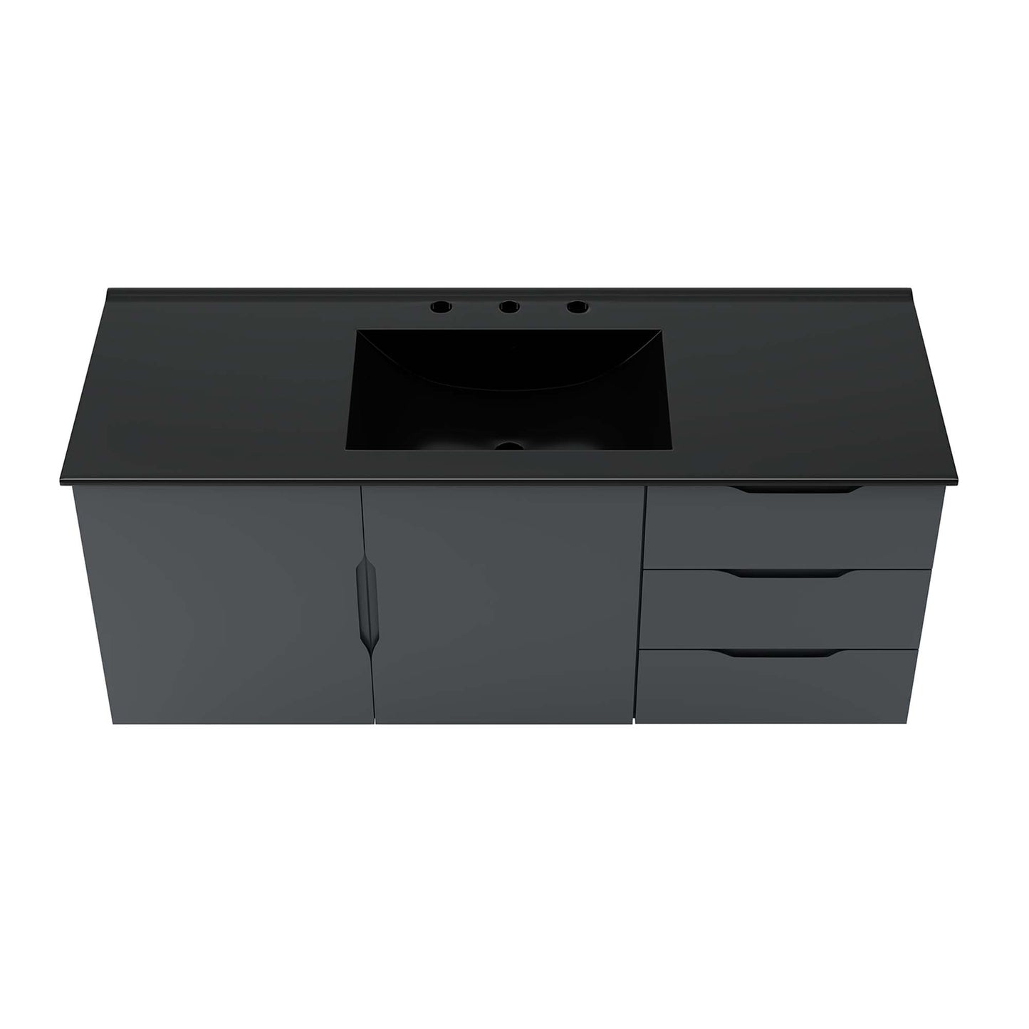 Modway - Vitality 48" Single Sink Bathroom Vanity by Modway  Bathroom Vanities Black - EEI-5784-GRY-BLK