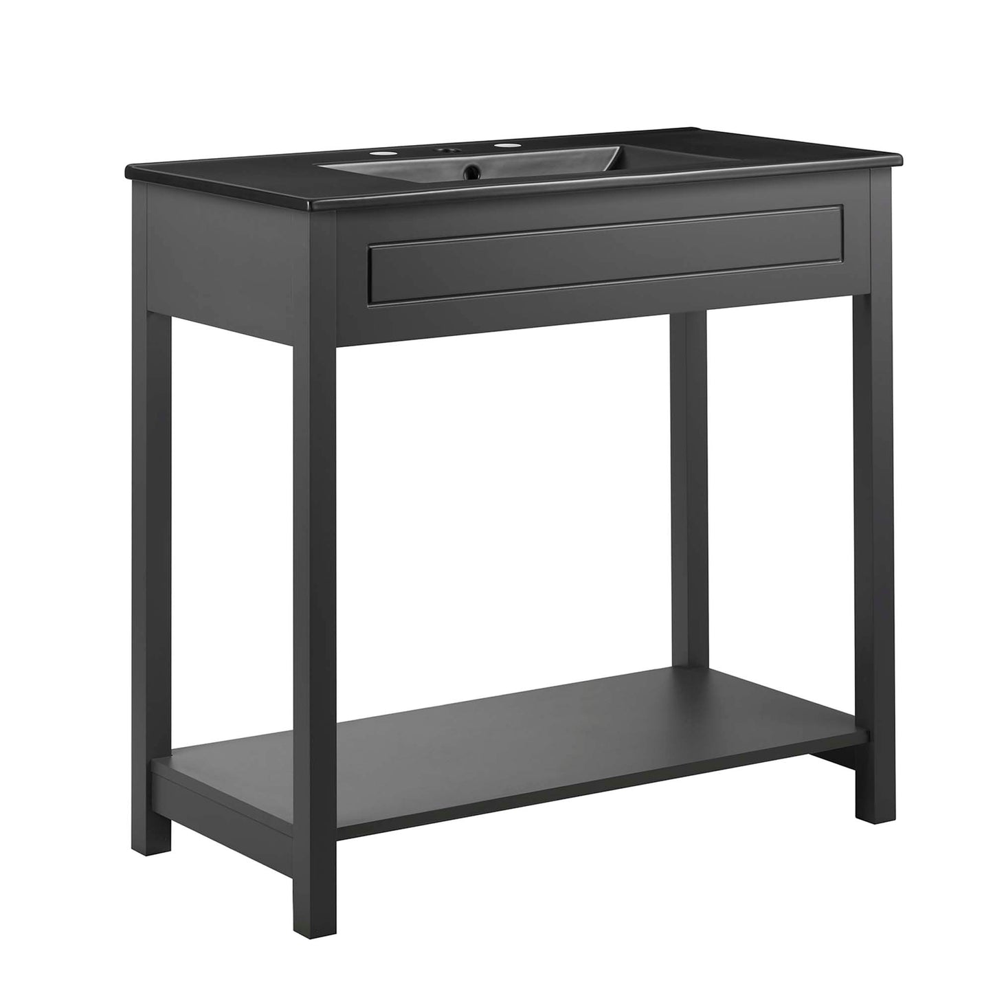 Modway Outlet Altura 36" Bathroom Vanity by Modway  Bathroom Furniture Gray Black - EEI-5799-GRY-BLK