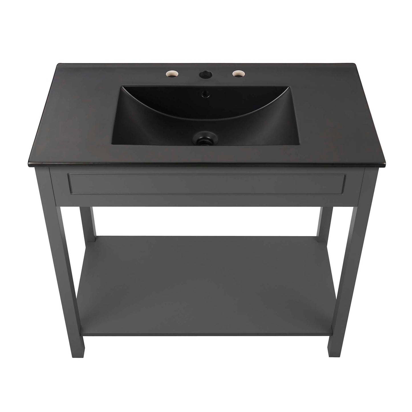 Modway Outlet Altura 36" Bathroom Vanity by Modway  Bathroom Furniture Gray Black - EEI-5799-GRY-BLK