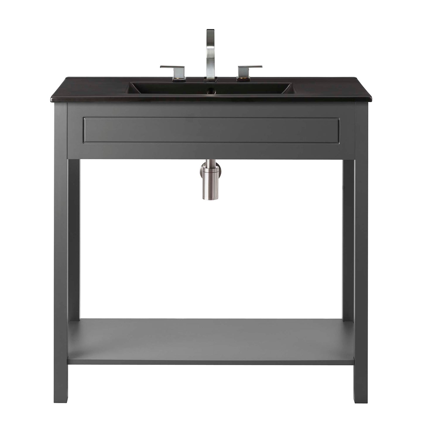 Modway Outlet Altura 36" Bathroom Vanity by Modway  Bathroom Furniture Gray Black - EEI-5799-GRY-BLK