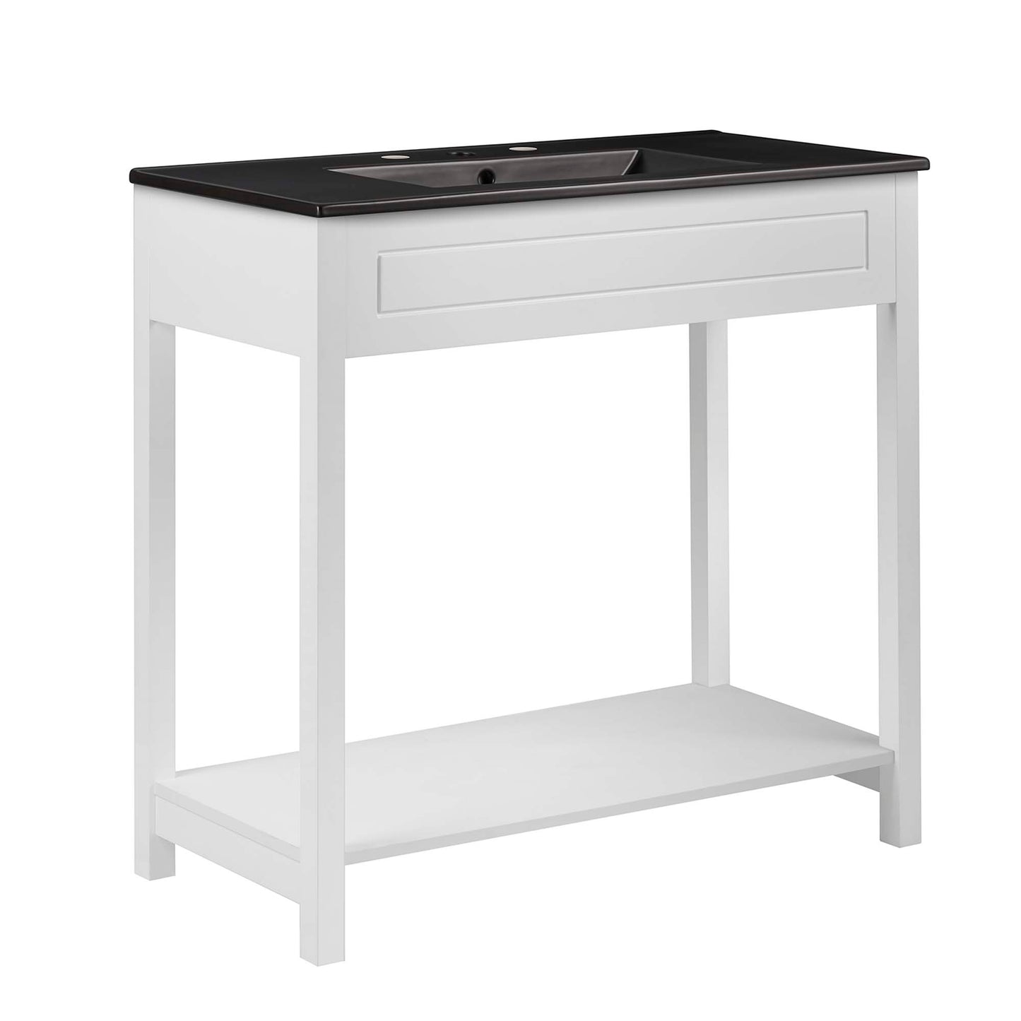 Modway Outlet Altura 36" Bathroom Vanity by Modway  Bathroom Furniture White Black - EEI-5799-WHI-BLK