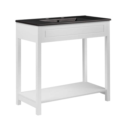 Modway Outlet Altura 36" Bathroom Vanity by Modway  Bathroom Furniture White Black - EEI-5799-WHI-BLK