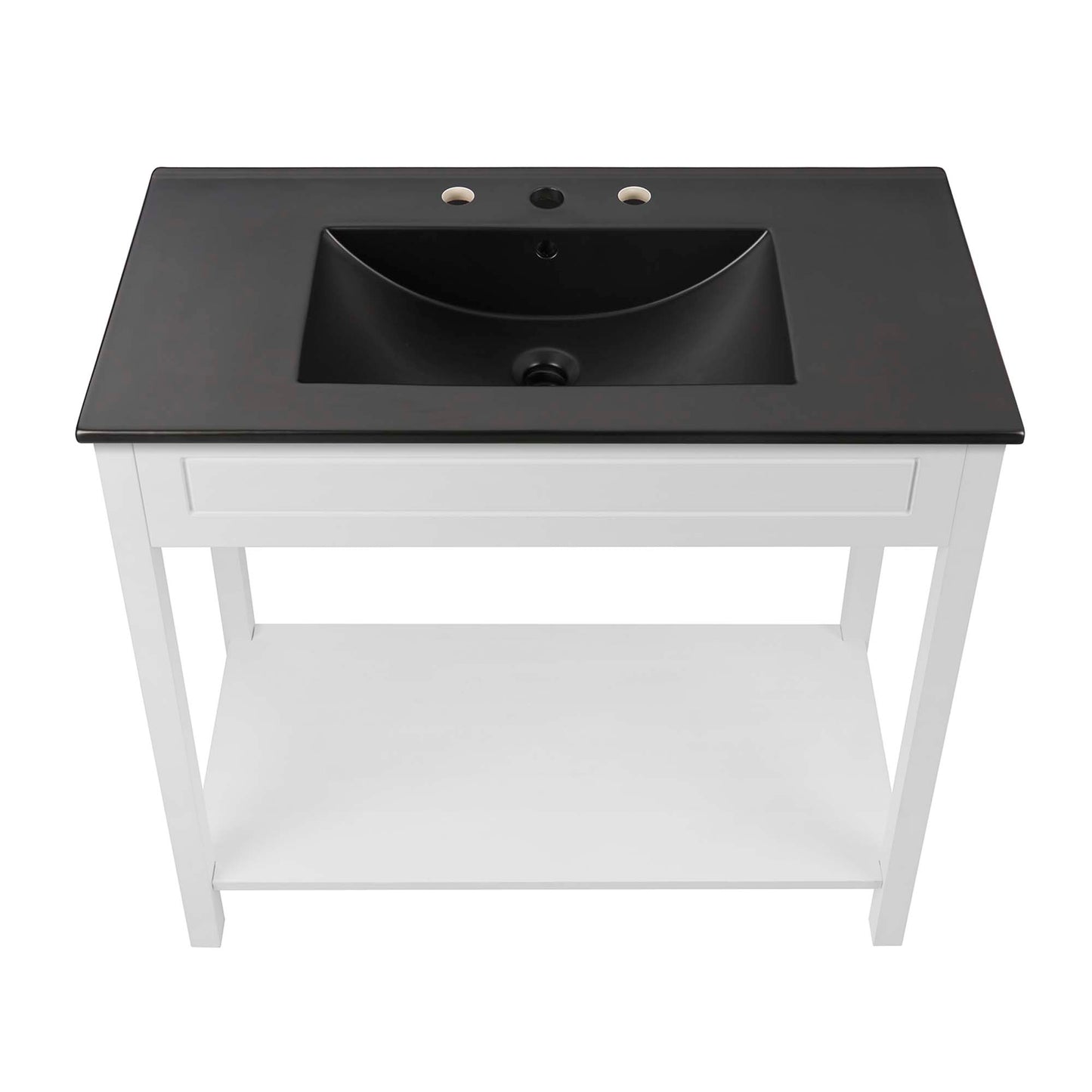 Modway Outlet Altura 36" Bathroom Vanity by Modway  Bathroom Furniture White Black - EEI-5799-WHI-BLK