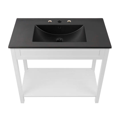 Modway Outlet Altura 36" Bathroom Vanity by Modway  Bathroom Furniture White Black - EEI-5799-WHI-BLK