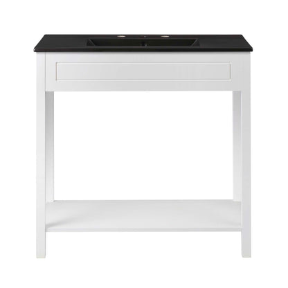 Modway Outlet Altura 36" Bathroom Vanity by Modway  Bathroom Furniture White Black - EEI-5799-WHI-BLK