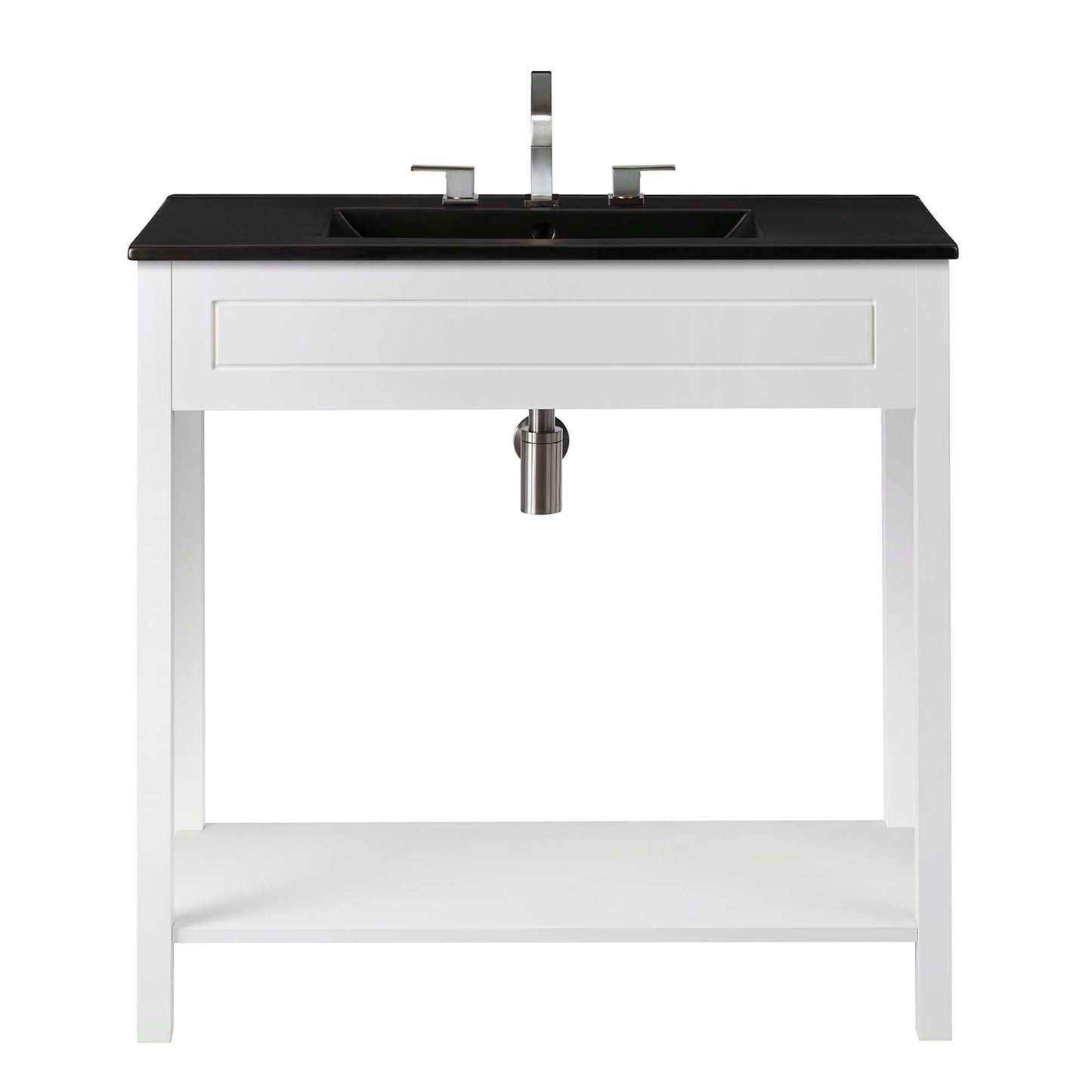 Modway Outlet Altura 36" Bathroom Vanity by Modway  Bathroom Furniture White Black - EEI-5799-WHI-BLK