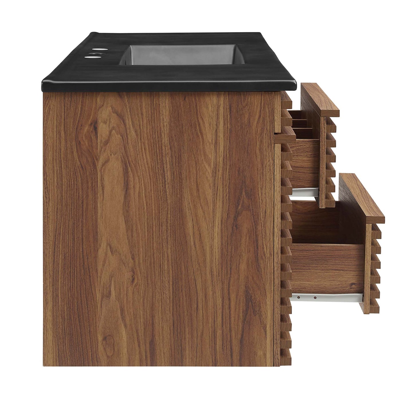Modway - Render 48" Wall-Mount Bathroom Vanity by Modway  Bathroom Vanities Black - EEI-5801-WAL-BLK