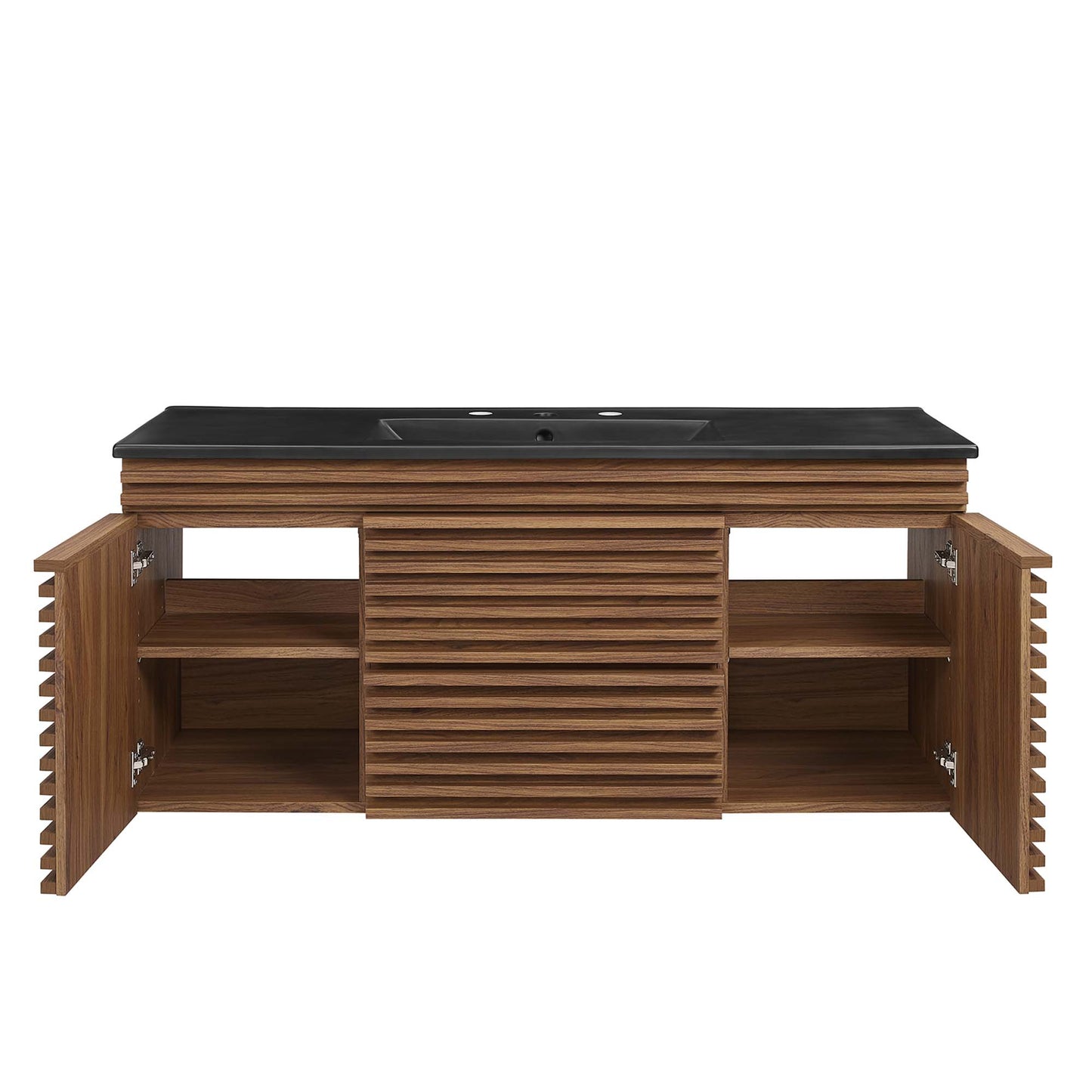 Modway - Render 48" Wall-Mount Bathroom Vanity by Modway  Bathroom Vanities Black - EEI-5801-WAL-BLK