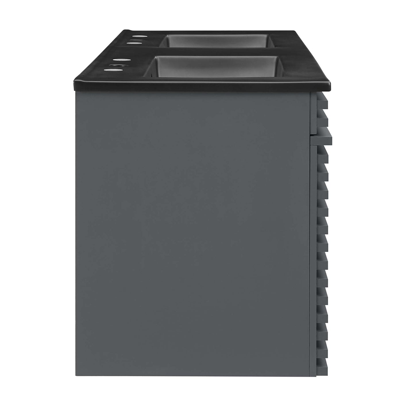 Modway Outlet Render 48" Wall-Mount Bathroom Vanity by Modway  Bathroom Furniture Gray Black - EEI-5802-GRY-BLK