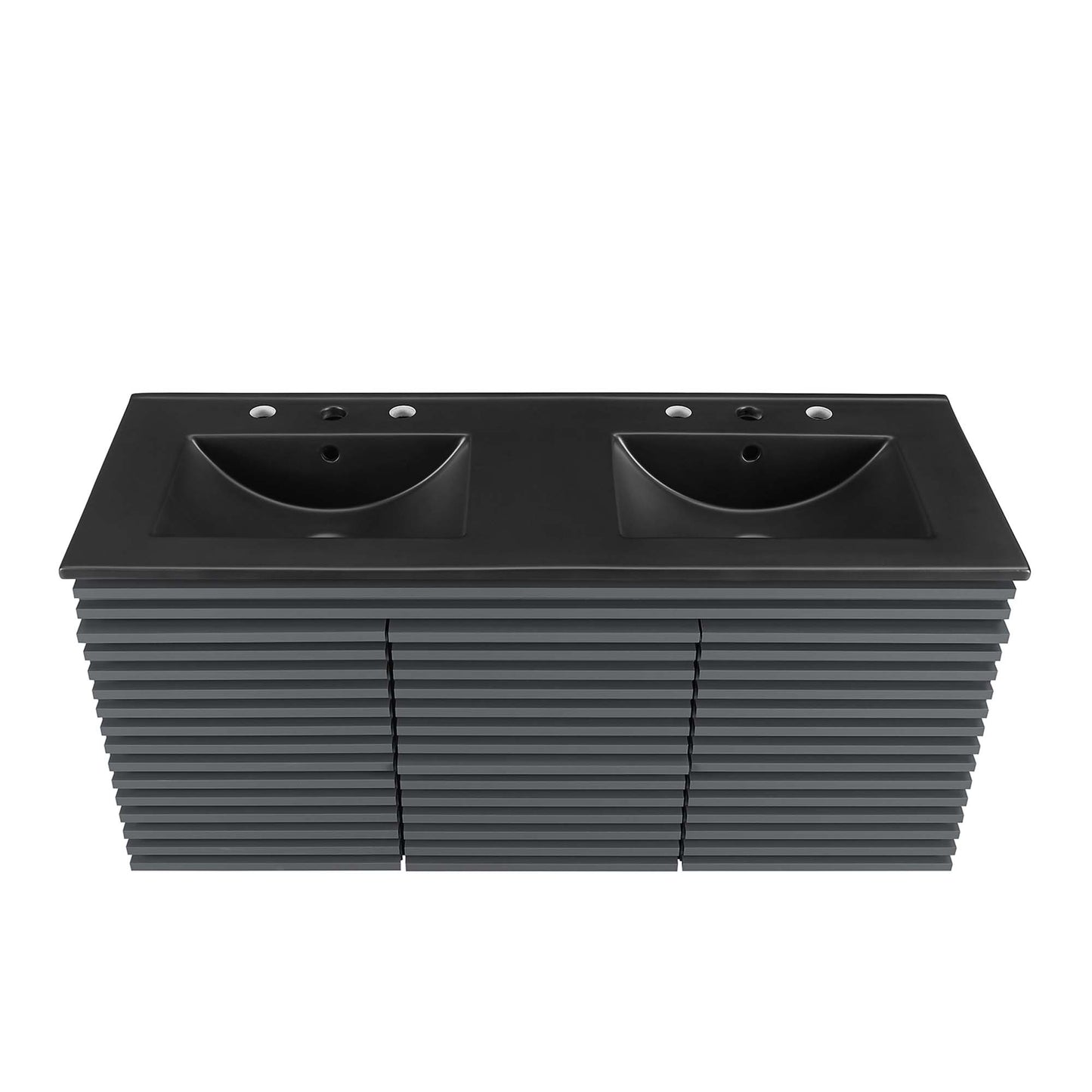 Modway Outlet Render 48" Wall-Mount Bathroom Vanity by Modway  Bathroom Furniture Gray Black - EEI-5802-GRY-BLK